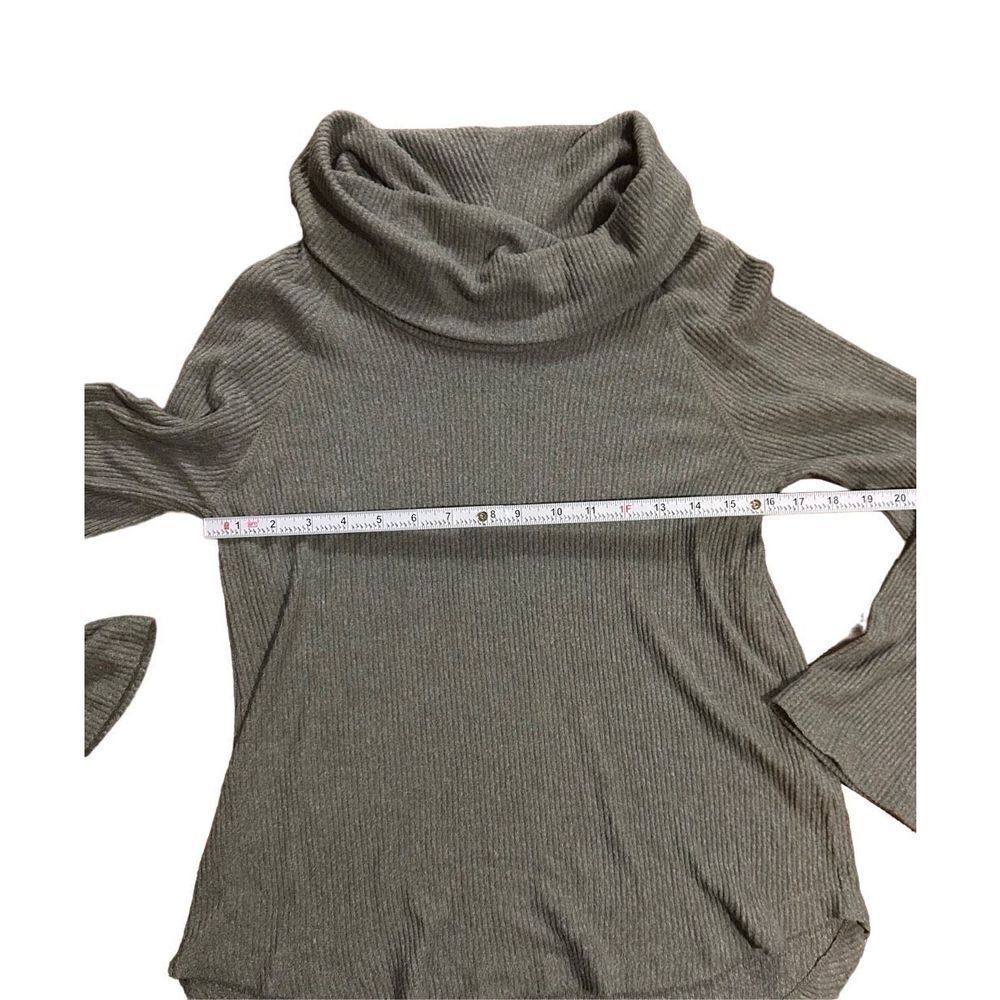 Anthropologie Maeve Maurisa Cowlneck Thermal Sweater XS Olive green‎ - Picture 6 of 7